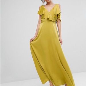 NWT ASOS Maxi Dress With Plunge Front Sz 10